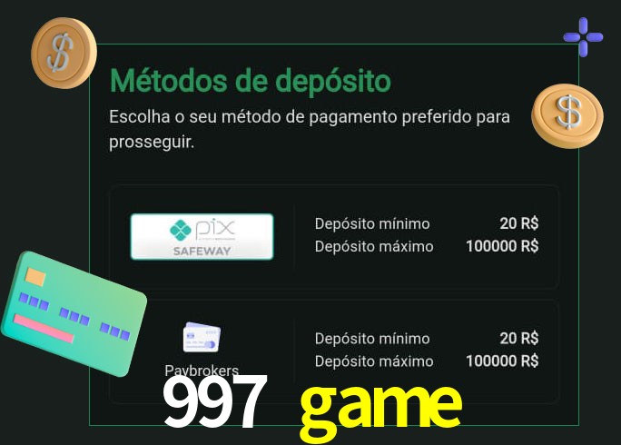 O cassino 997 game oferece uma grande variedade de métodos de pagamento