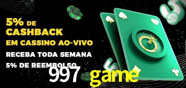 Promoções do cassino ao Vivo 997 game